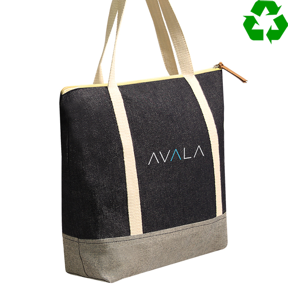 Express Denim zip tote